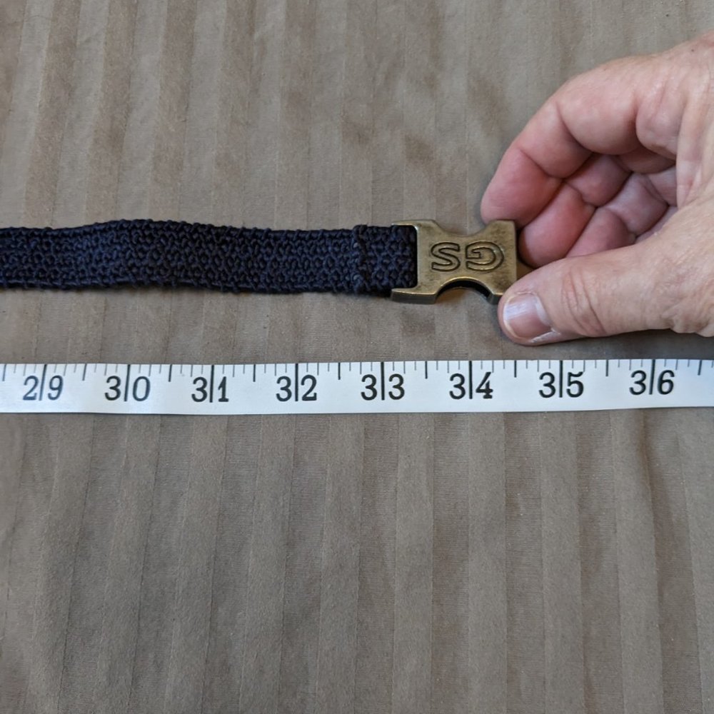 Navy Blue Stretch Belt with Metal Quick Release Buckle - Girl Scout - Picture 5 of 5